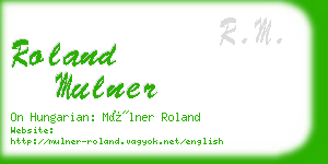 roland mulner business card